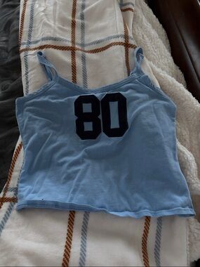 Billabong Light Blue Camisole with Navy '80' Graphic